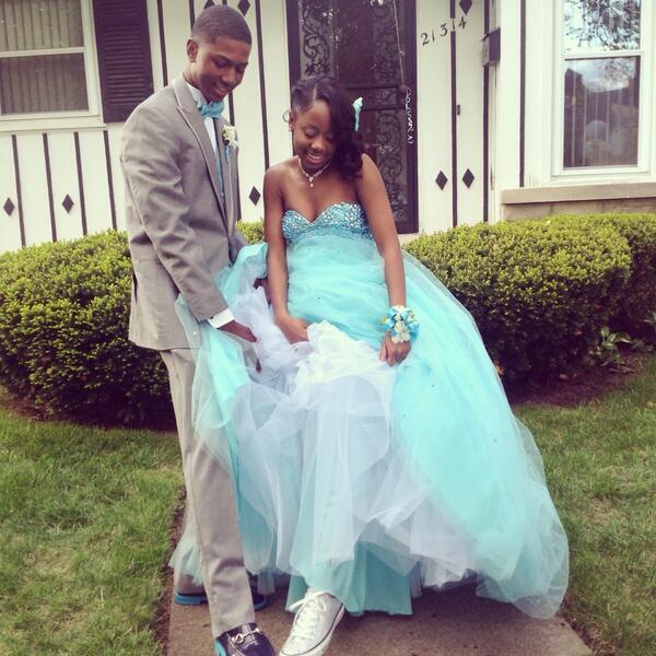 prom dress and converse