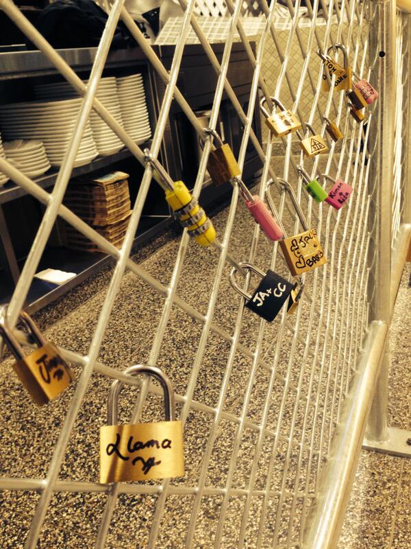 JimmyGrants's tweet image. Padlocks have appeared on our #Emporium store fence - turns out there's no room left in Paris! #jimmyslovelocks