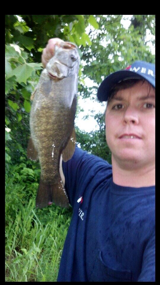 maprice79's tweet image. When U R having to work 4 hrs from home &amp;amp; there's a river down the road from the hotel, Bring a pole! #smallmouth