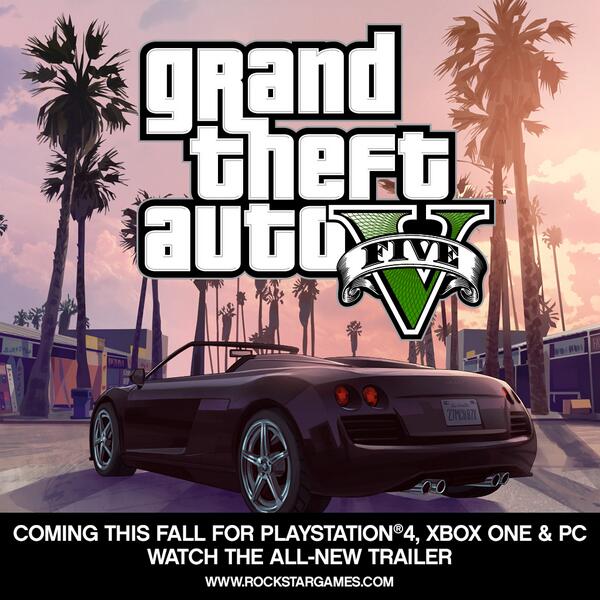 Rockstar Games on X: #GTAV is coming to PS4, Xbox One & PC this fall.  Watch the all-new trailer at  in 1080P.   / X