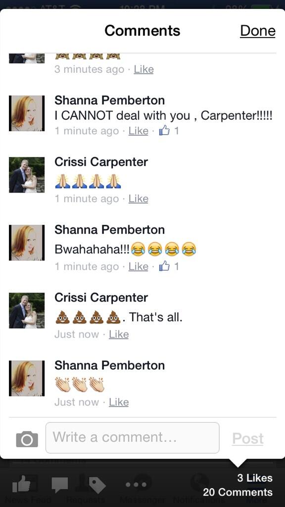 ShannaBanana029's tweet image. Me and my bestie, @JerCris0604 really like our emoticons on Facebook! #besties #cantstoplaughing #bffproblems