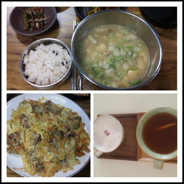 북어국은 역시 한남 북엇국! 육전도 살살 녹는다.  식사후 카페 리유에서 블루베리 마끼아또와 자몽진저티~ 맛있는 음료가 대세.