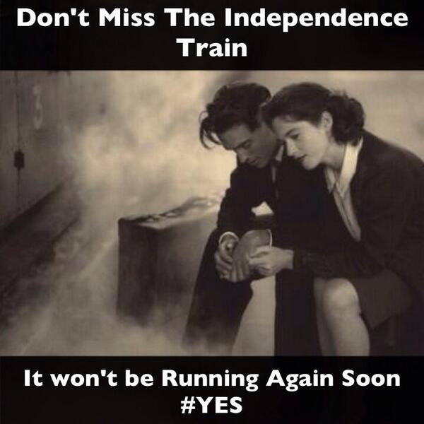 SCOTinUSA's tweet photo. Don't miss...
#indyref #youyesyet #yestrain #voteyes http://t.co/oAFoVqPxvh