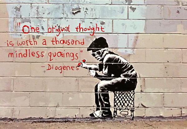 TBQEver's tweet photo. One original thought is worth a thousand… http://t.co/JFRXCK8n5n