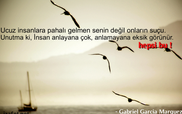 İnsan, anlayana çok; anlamayana eksik görünür..