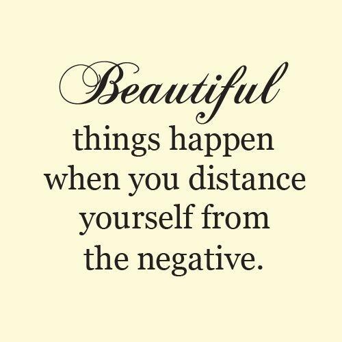 Idietitian's tweet photo. #MotivationalQuotes - "Beautiful Things Happen When You Distance Yourself From Negativity" http://t.co/uzBS9awnow