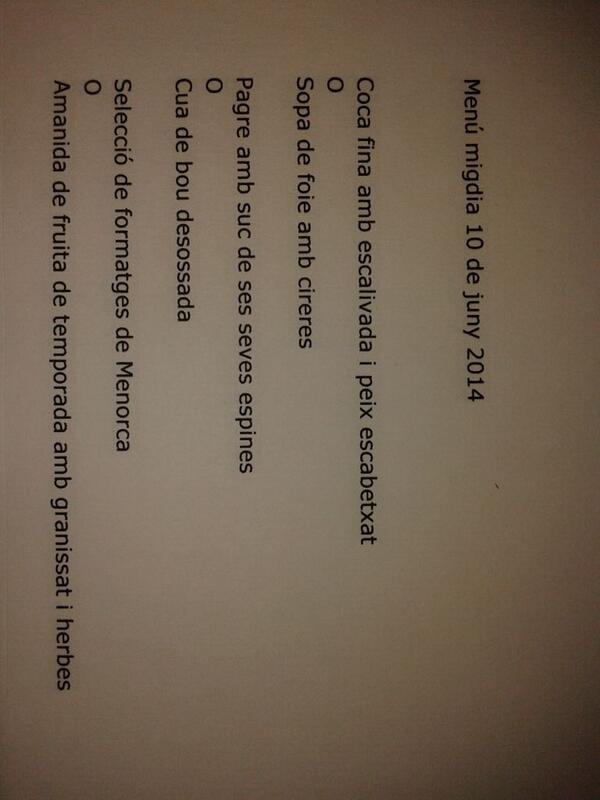Menu de migdia