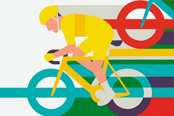 Cycling illustration, Bicycle art, Illustration