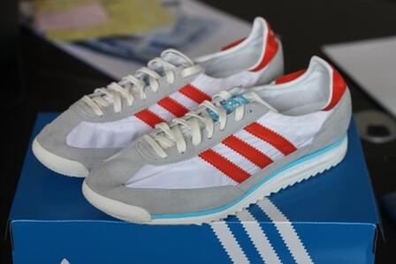 Adidas SL 72 White / Orange Stripe 