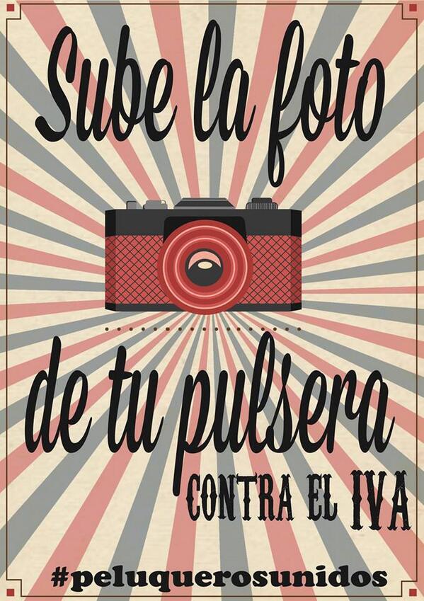 PeluscontraIVA's tweet photo. Máximo apoyo y unión de todo nuestro sector, y de todos los que quieran unirse a esta causa.#peluquerosunidos http://t.co/o1X7jOzL4M