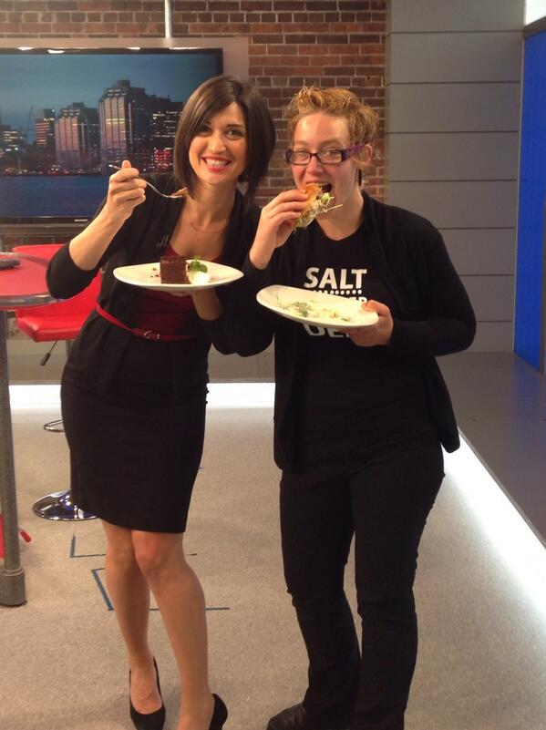 jill_chappell's tweet photo. Cheesecake &amp; lobster roll for brekkie with #ChefDawn. SaltShakerDeli to be featured on this week's @YouGottaEatHere http://t.co/5YPotnszBT