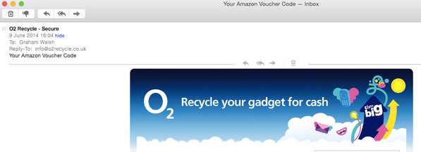 thegrahamwalsh's tweet image. Funny that people think by putting secure in the display name makes it a secure email #o2recycle.  Think again!!