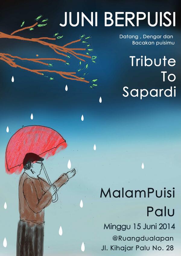 #MalamPuisiPalu "Juni Berpuisi"|Datang, Dengar, Dan Bacakan Puisimu!  Daftar: goo.gl/4h42YQ  <a href="/malampuisipalu/">malampuisipalu</a>