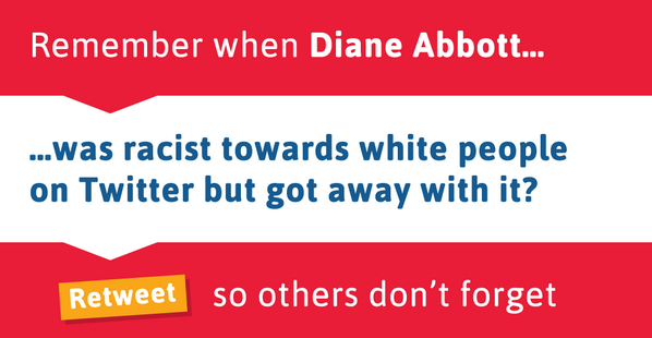 Liebour's tweet photo. Remember when Diane Abbott was racist? @HackneyAbbott http://t.co/BhpS43vAjJ