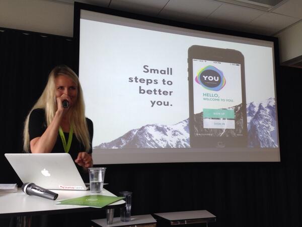 claesmikko's tweet photo. @nellieliina sharing her vision for combining gaming and the benefits for micro steps for a healthier life!  #ULF2014 http://t.co/UNqPXdLYW4