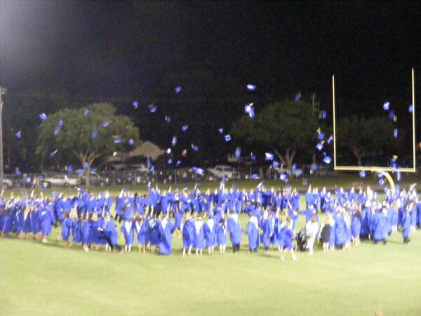 ShelbsBC's tweet photo. Can you find me?  I'm the one in blue throwing my cap into the air! #Graduation2014 http://t.co/rMeUlm5Nyt