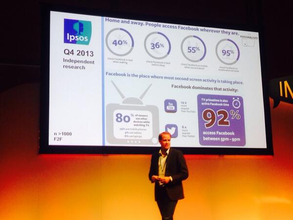 BishopsWP's tweet photo. 90% of Facebook users are online at prime time  @Aidanbaigrie #IMCConf http://t.co/VAyBzEcqMj