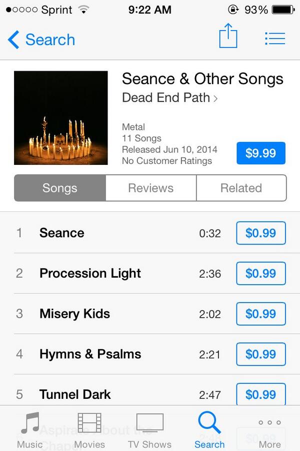 "Seance &amp; Other Songs" is officially out today. June 10th 2014. Order it from <a href="/TripleBRecords/">Triple B Records</a> or buy it off iTunes.