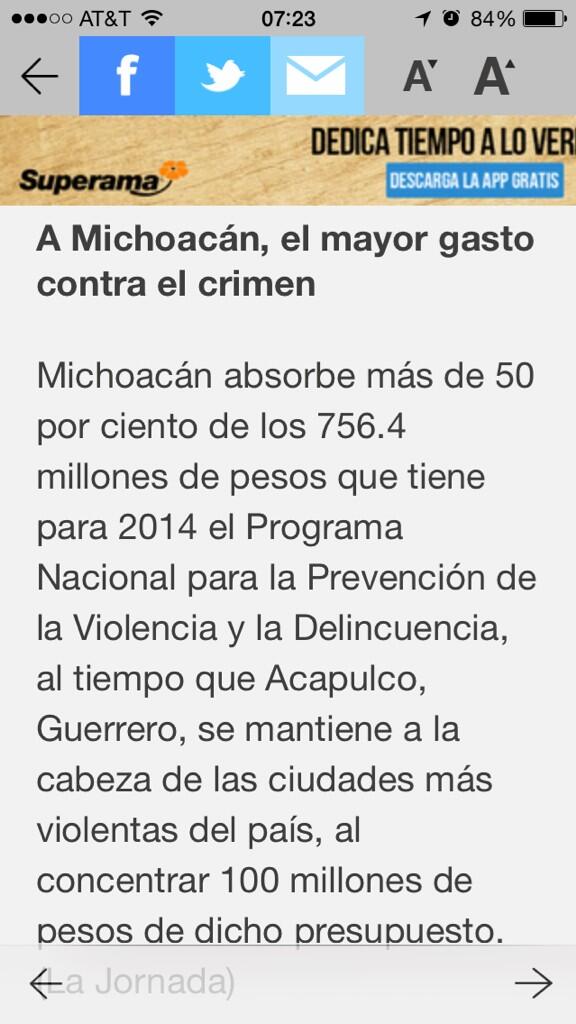 DFMarcaDiablo's tweet photo. en @Excelsior @EPN baja la delincuencia en un 25% en @lajornadaonline Morelia sigue siendo una sucursal del infierno http://t.co/Pfvgqvzxtn