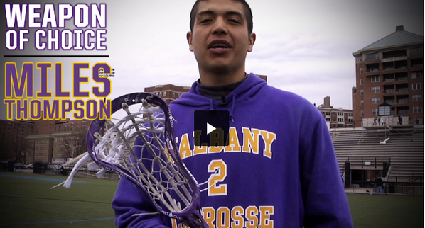 Inside_Lacrosse's tweet photo. Co- @Tewaaraton winner @Myles2Thompson shows us his Weapon of Choice. Must-watch: http://t.co/nHtoqeSPM5 http://t.co/GXyep5frrt