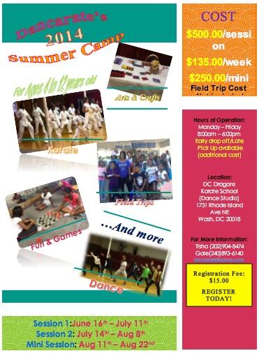 RIAMainStreet's tweet photo. Summer camp @Dancarateinc starts soon! Call 202-904-8474 or stop by 1731RIA-NE for more info &amp; to register http://t.co/k61XSLm6t2