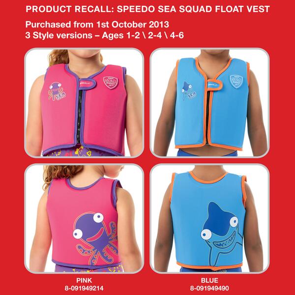 Speedo Swimming Sea Squad Life Jacket Vest 