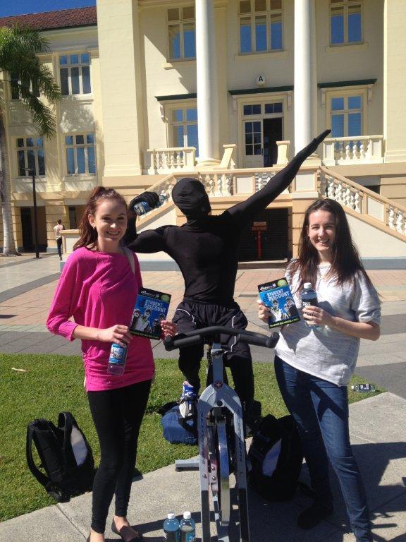 HealthstreamFC's tweet image. Be spotted with the Healthstream QUT Morphman at Kelvin Grove #QUT today for chance to #WIN a $30 iTunes gift card!