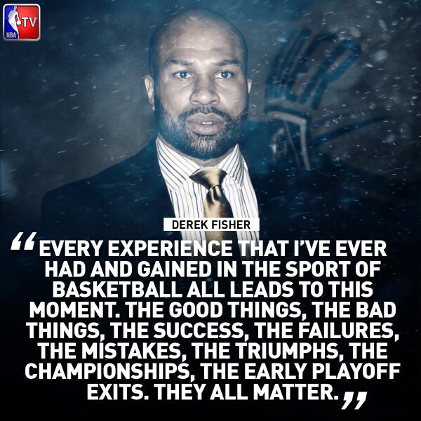 NBATV's tweet photo. New @nyknicks Head Coach @derekfisher: http://t.co/t3QSEQutfW