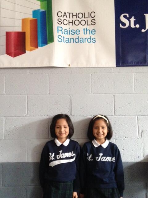 4th grade sisters donate hair to Locks of Love, embody St. James gospel values! stratford.patch.com/groups/st-jame…