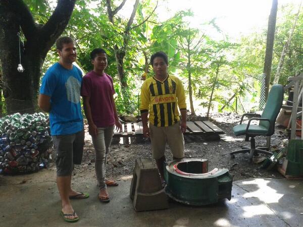 Casting our first concrete turbine. Appropriate #microhydro technology from Sri Lanka