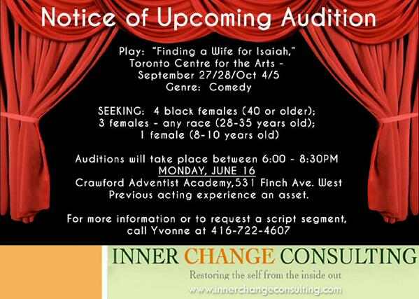 ChristianActor2's tweet image. Audition Notice