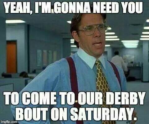 SQCRD's tweet photo. Come to the bout at Springfield Skateland this weekend! #SQCRD #rollerderby #rollergirls #skating http://t.co/hMlfVHda1e