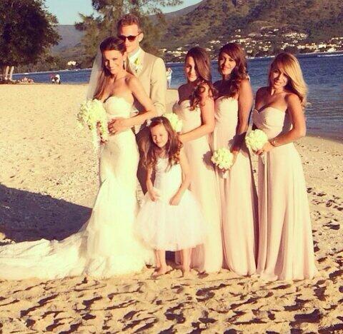 Photos from the wedding of Man United keeper Anders Lindegaard to Swedish model Misse Beqiri