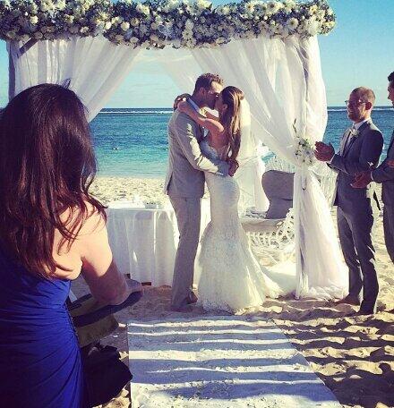 Photos from the wedding of Man United keeper Anders Lindegaard to Swedish model Misse Beqiri