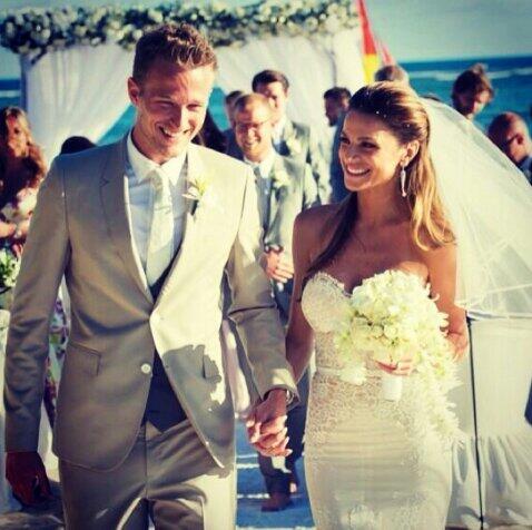 Photos from the wedding of Man United keeper Anders Lindegaard to Swedish model Misse Beqiri