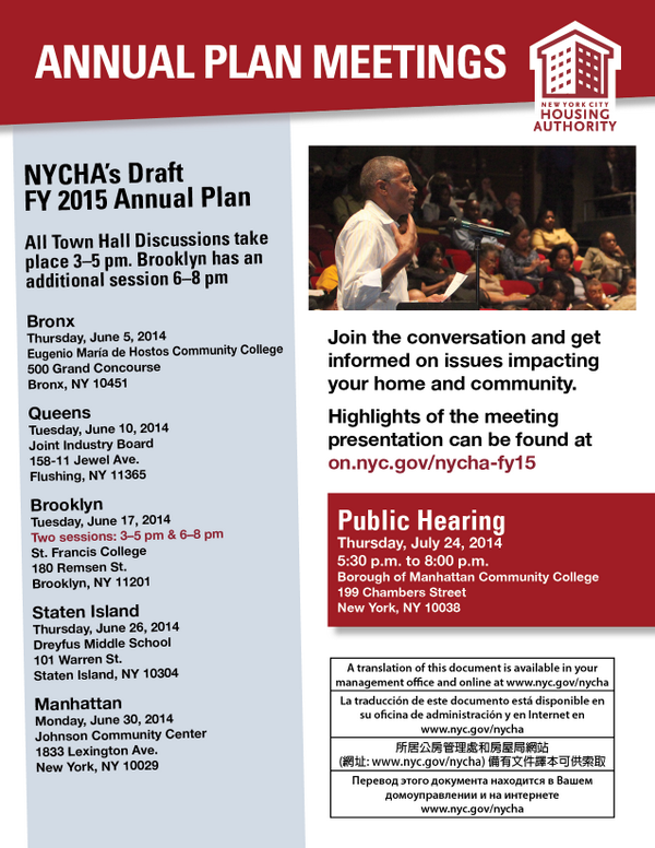Reminder! We're mtg at 3p in Flushing #QNS for draft Annual Plan. Get informed on issues impacting your community.