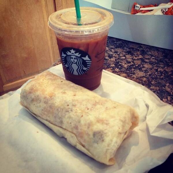 2dayswork's tweet image. #Prefinal #Breakfast #Burrito &amp;amp; To #Open The #Eyes! Haha  #BreakfastBurrito #Food #Fatty  by ryankatz07 #espresso...