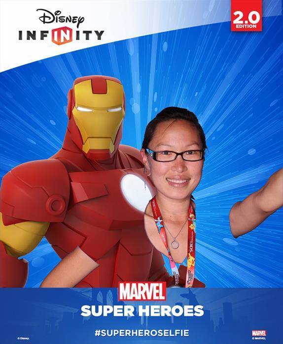 trishlee's tweet photo. My #SuperHeroSelfie with @DisneyInfinity at #E3! Bring on the #DisneyInfinity: Marvel Super Heroes! http://t.co/h9ZOOYGl4J