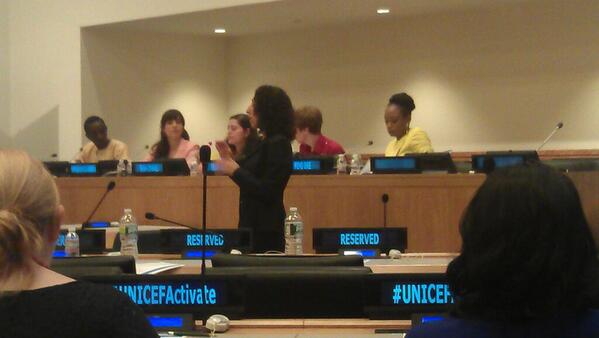 Arti_Cameron's tweet photo. @sabaismail, "We need to engage girls early on in empowerment" #UNICEFActivate http://t.co/n2Efwy3Dyr