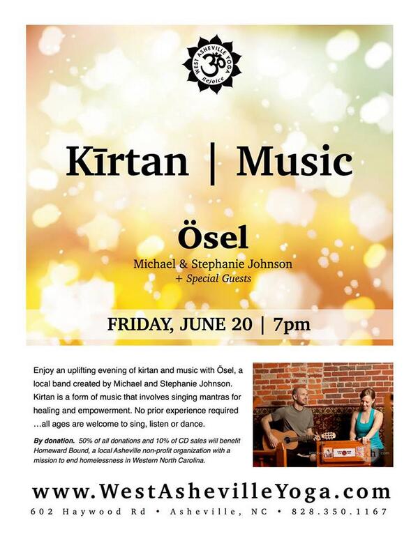 #kirtan #Asheville with #yoga #instructor Michael Johnson. Check it out!
