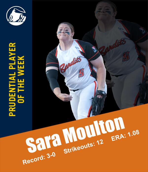 pkwybanksports's tweet photo. Congrats to @sara_moulton9, the @PrudentialBYC Player of the Week! Moulton is 3-0 with 12 strikeouts &amp; an ERA of 1.08 http://t.co/smiJd8lVGm