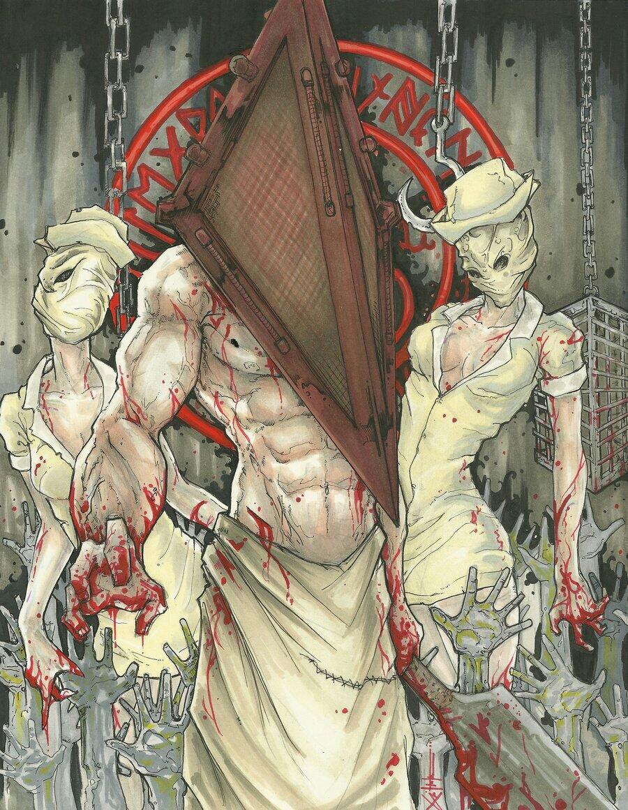 “Pyramide head one love ! &lt;33 #Silent_Hill” .