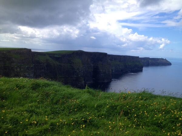 petipaw's tweet image. Today I walked on the edge of the spectacular #MoherCliffs, then crossed the River Shannon into Kerry County.