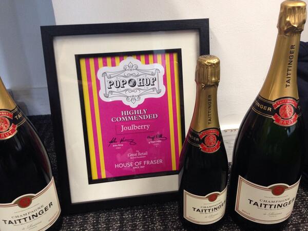 ThereseKober's tweet photo. Can't wait to put this on our studio wall @houseoffraser certificate @gr8retail champagne is waiting in the fridge! http://t.co/LARXol6S0S