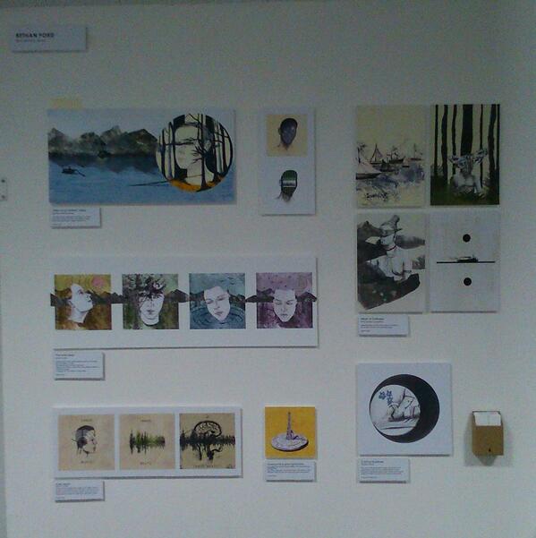bethillustrates's tweet photo. Exhibition is all set up! http://t.co/PhzLbVpIGu