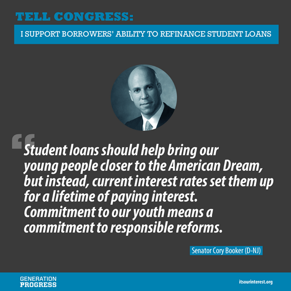Call your Senators at 202-517-2321 and urge them to support the student loan refinancing bill. #BankOnStudents