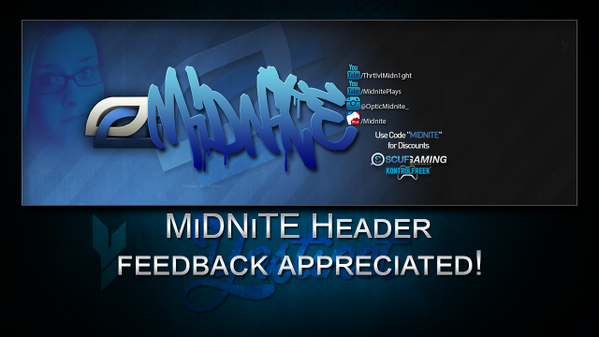 ZackSass's tweet photo. New Header for @OpTicMiDNiTE RT until she sees it! I'd appreciate it so much! @esportsgfx @ShawnAbner @ABOUTx99NINJAS http://t.co/SdcO1ILyjd