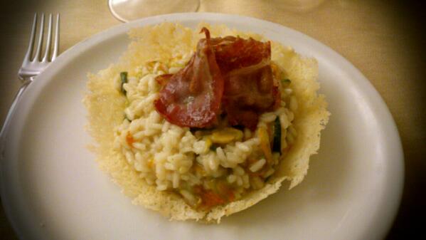Foodography2012's tweet image. Risotto with courgettes and crunchy Capocollo 
#Puglia masseria Garrappa - Monopoli Capitolo