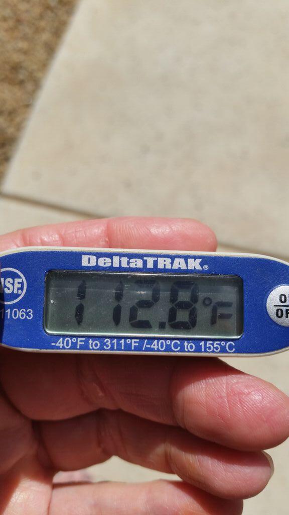 And Whats Your Temp. Today? Held this til stopped @114.1 degrees. #HOTDIGGITYDAWG #PhoenixSummers.