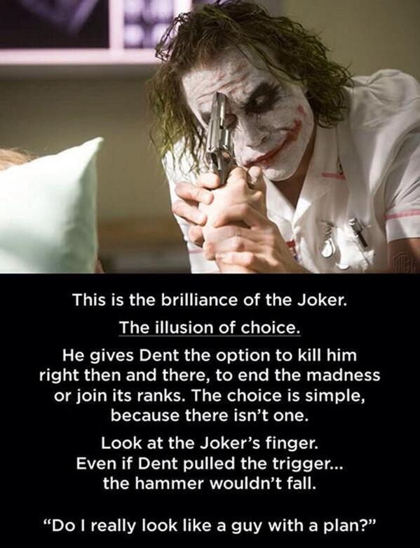 RocketShlp's tweet photo. The joker is a genius. http://t.co/yhs7MYn2jZ